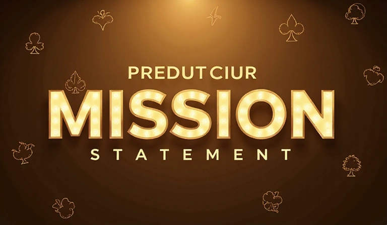 Mission statement background with subtle casino elements