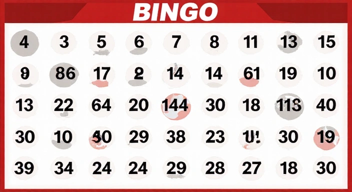 Illustration of 75-ball bingo card with numbers