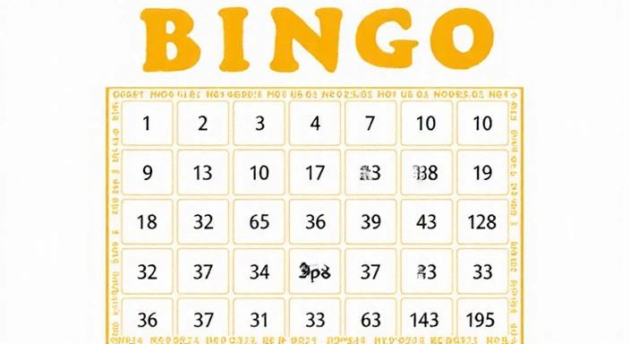 Illustration of 90-ball bingo ticket with numbers