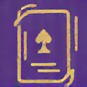 A sleek, modern user interface for a blackjack game, showing cards and betting options.