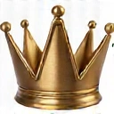 Achievement badge, bronze crown shape