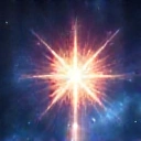 Sparkling star icon, abstract background