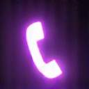 Phone icon with neon glow