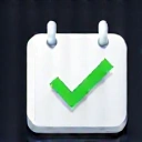 A calendar icon with a checkmark, symbolizing daily rewards.