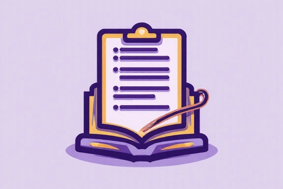 A stylized legal document icon, representing terms and conditions