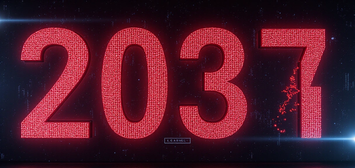 A dynamic leaderboard graphic with glowing neon numbers and abstract data visualization, set against a dark, futuristic background. No text in the image.
